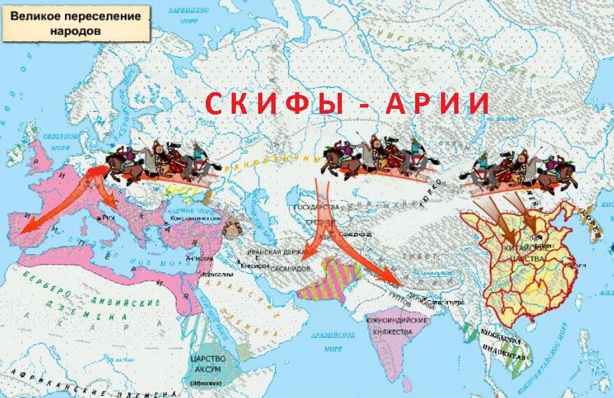 Схема великое переселение народов