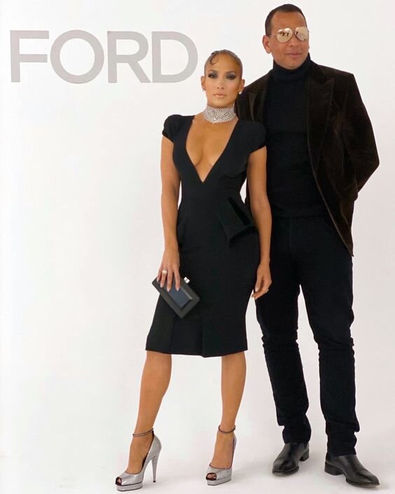 Jennifer Lopez and Alex Rodriguez at the TOM FORD Autumn/Winter 2020 Show.
Это фото из аккаунта инстаграм Тома Форда.
