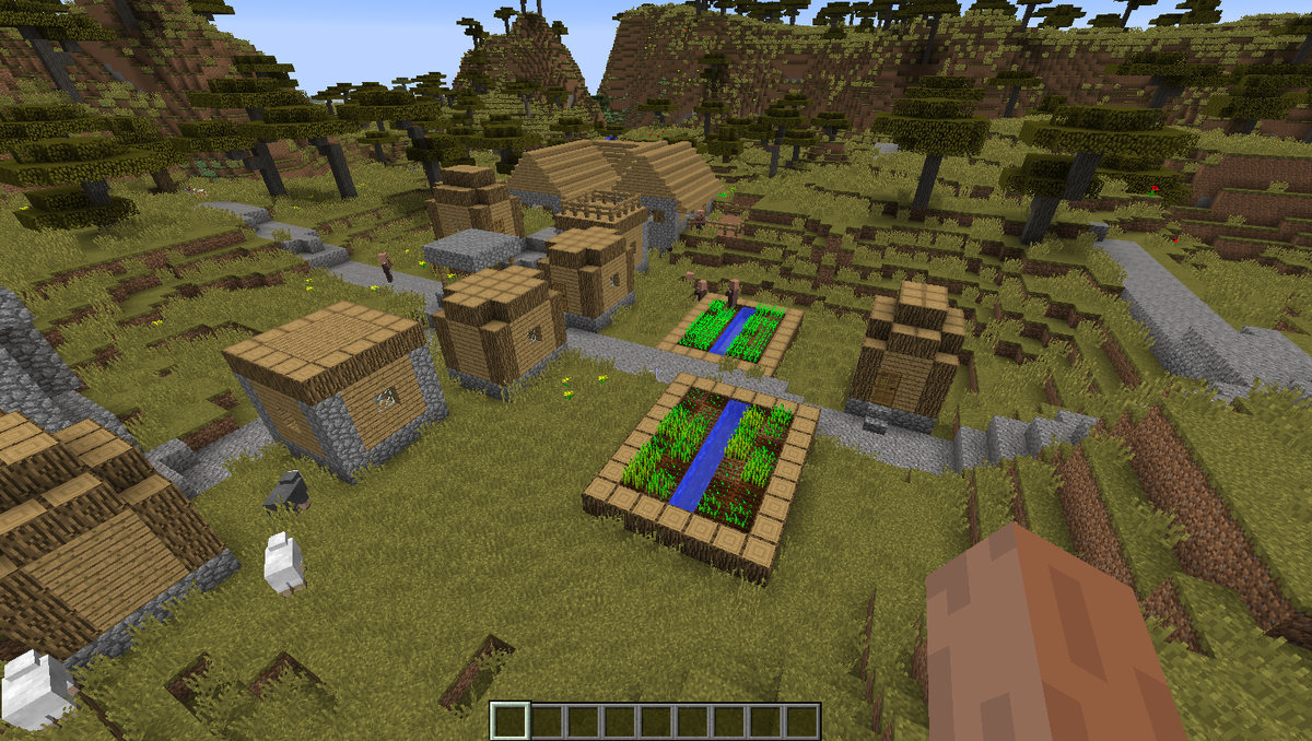 Так выглядели дорожки в деревнях до выхода версии 1.10