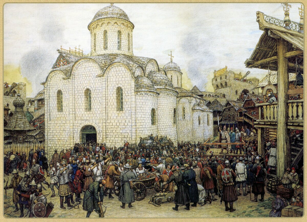 Картина Васнецова "Древняя Москва" 