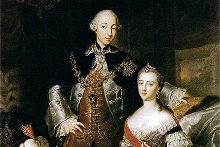 Пётр и Екатерина после свадьбы