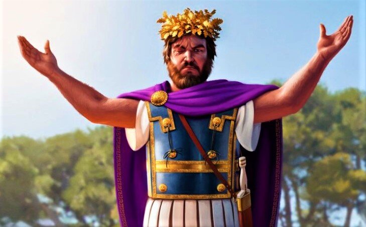 Современное изображение македонского царя Филиппа II