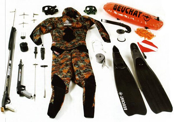 Минимальный комплект снаряжения для подводной охоты