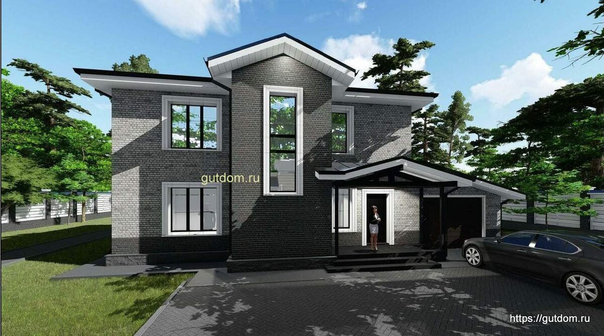 проект дома с гаражом 192 кв. м вид 1