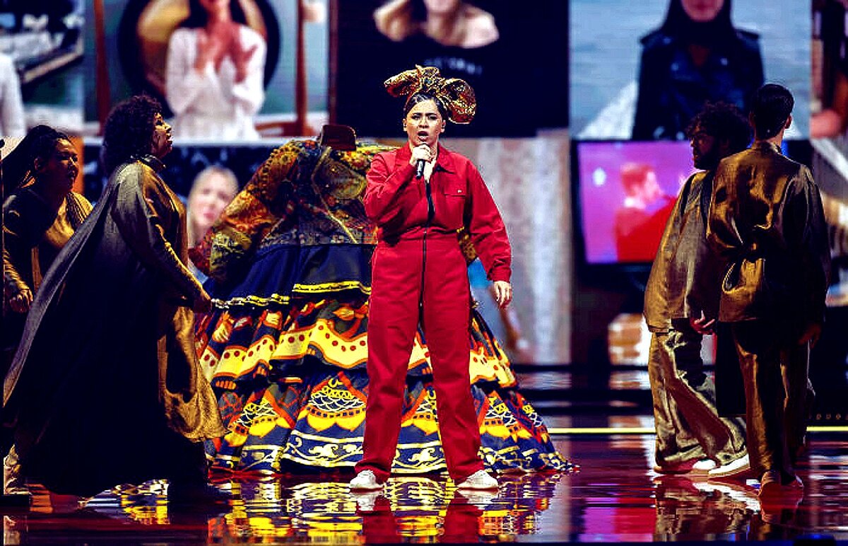 Выступление Манижи в финале "Евровидения". Фото из открытых источников. 