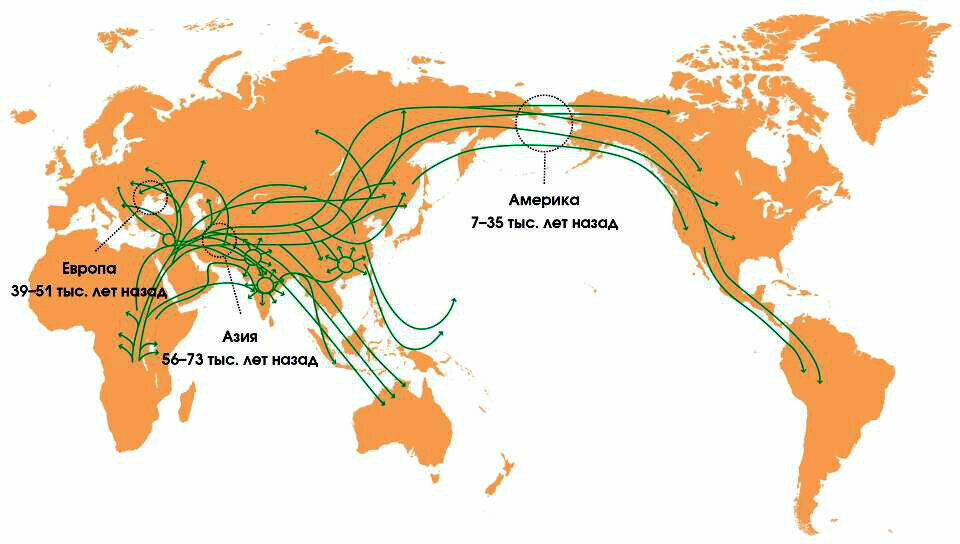 Карта расселения человека. Расселение людей из Африки. Карта миграции древних людей. Карта расселения homo sapiens.