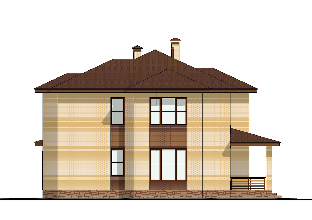 Правый фасад - Проект дома - H-104