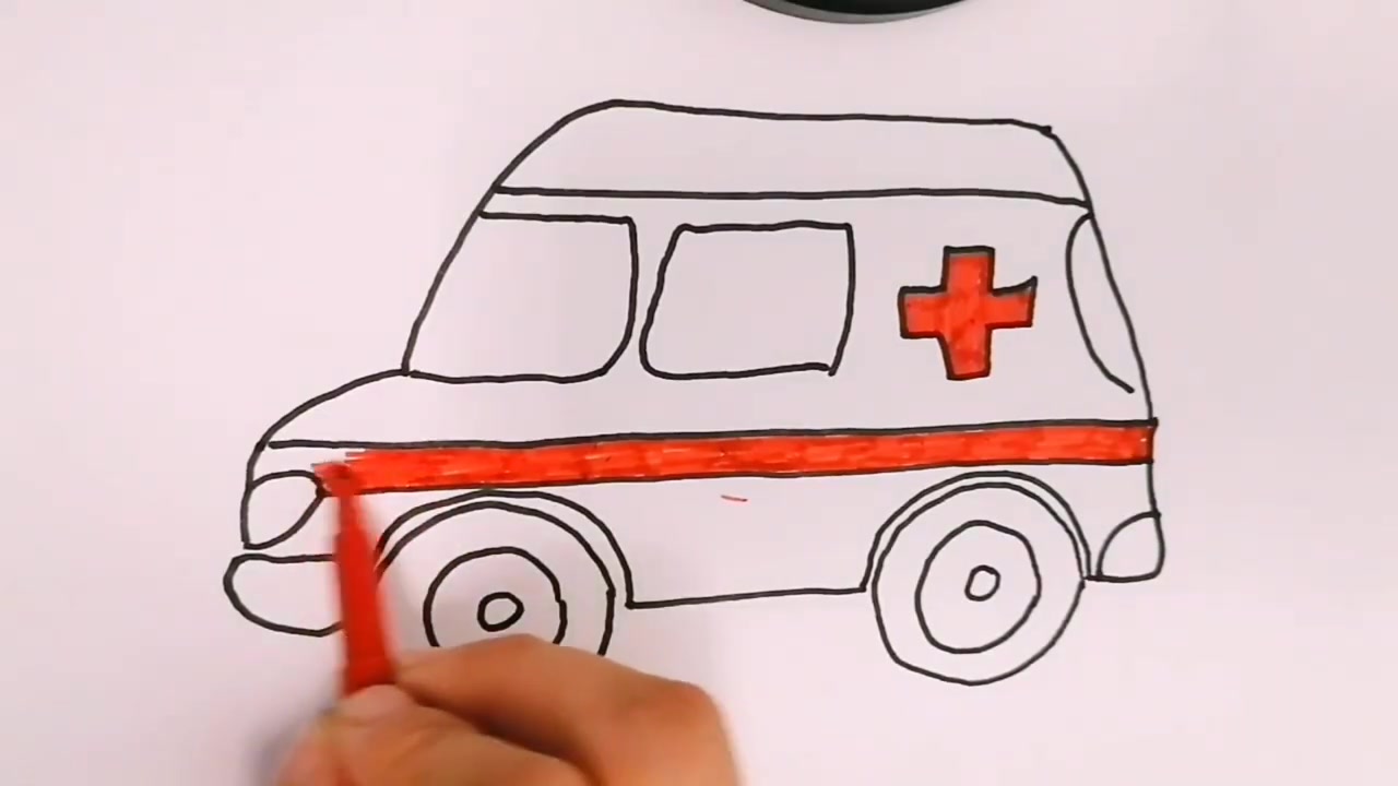Раскраска машина скорой помощи Россия