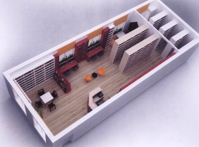 Дизайн-проект новой детской библиотеки в Мошенском районе