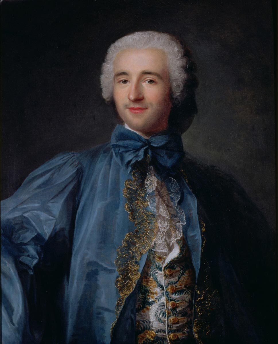 Jean-Marc Nattier. Портрет мужчины в голубом