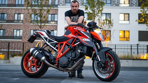 Так звучит KTM 1290 Super Duke R с водопроводной трубой вместо выхлопа