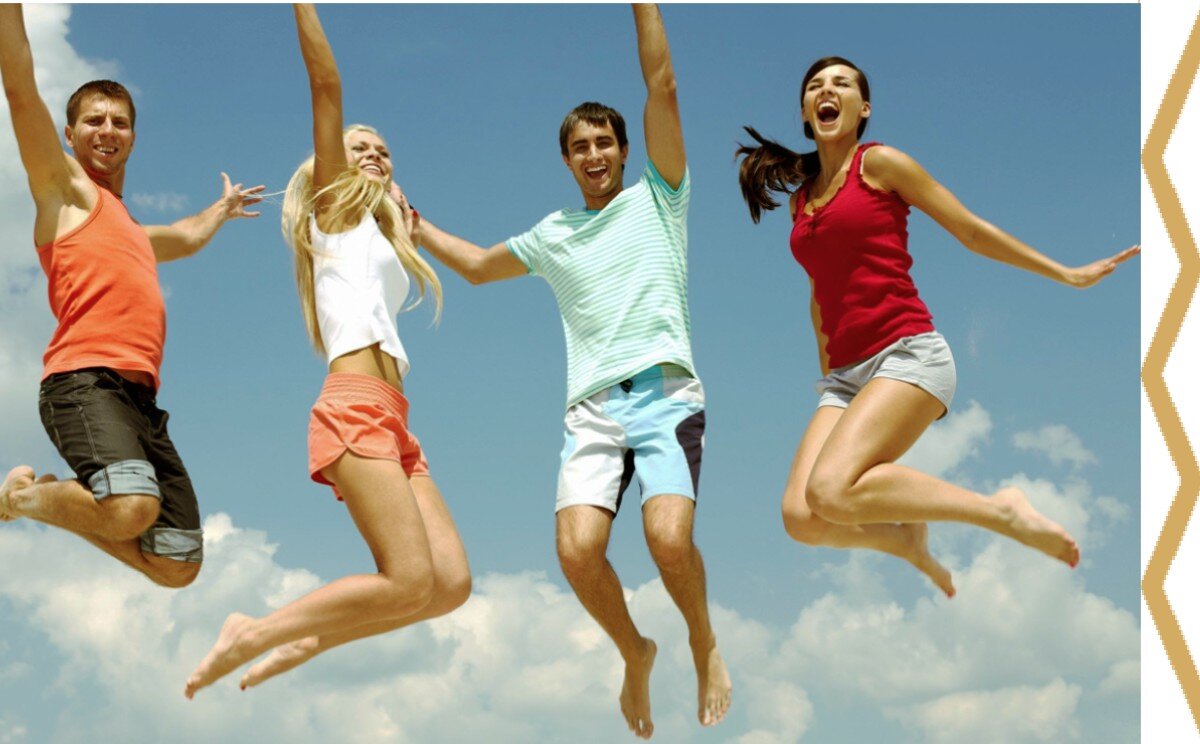 здоровые и счастливые люди