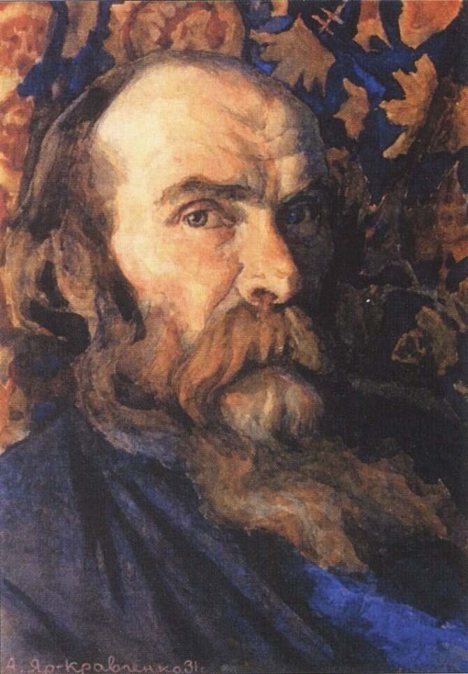 А. Яр-Кравченко, портрет Николая Клюева, холст, масло. Источник Яндекс картинки.