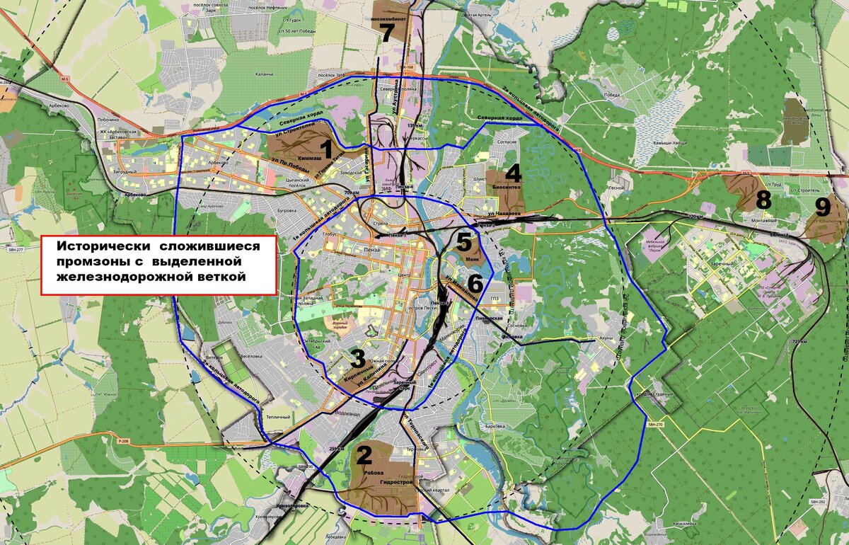 Группа «Б». Территории исторически сложившихся промзон с выделенной железнодорожной веткой