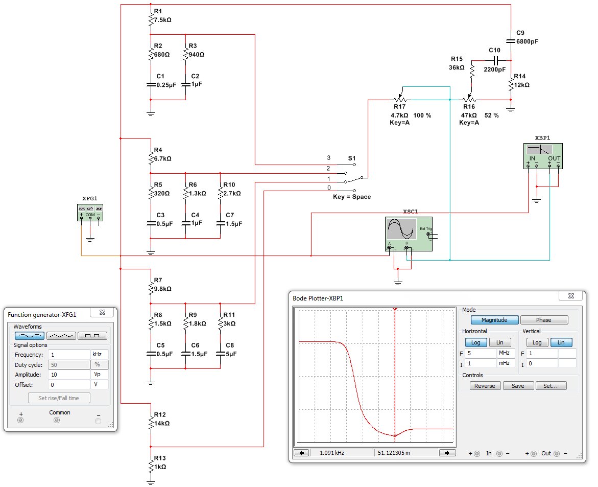 Рис.1.Регулятор тембра Матюшкина