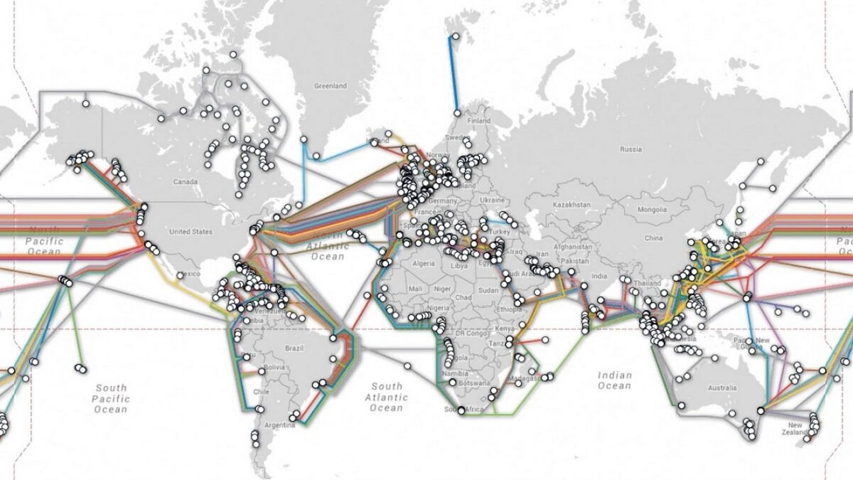 Карта интернета в мире