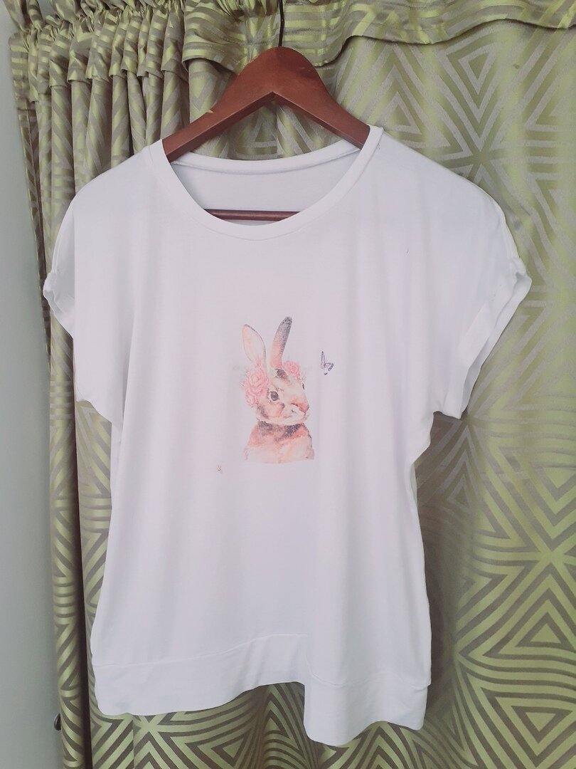 Готовое изделие, украшенное термотрасферной картинкой