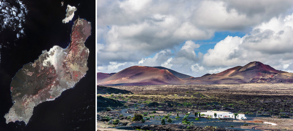 Карта острова и вид на парк «Тиманфайя»