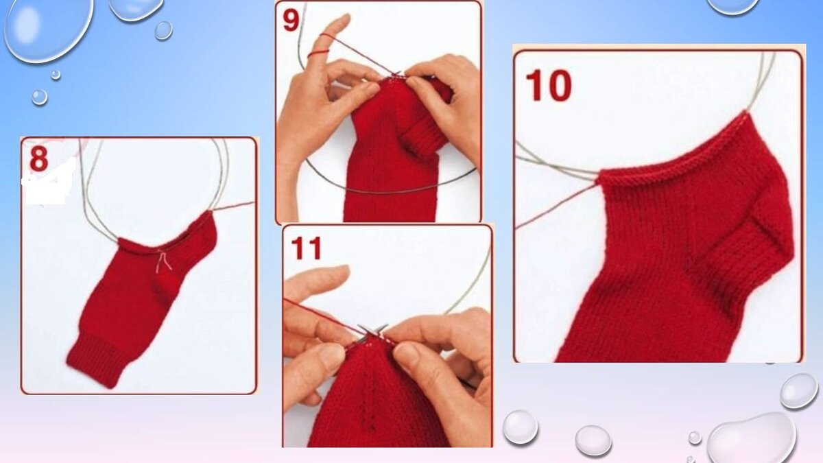 Как вязать носки на круговых спицах для начинающих пошагово