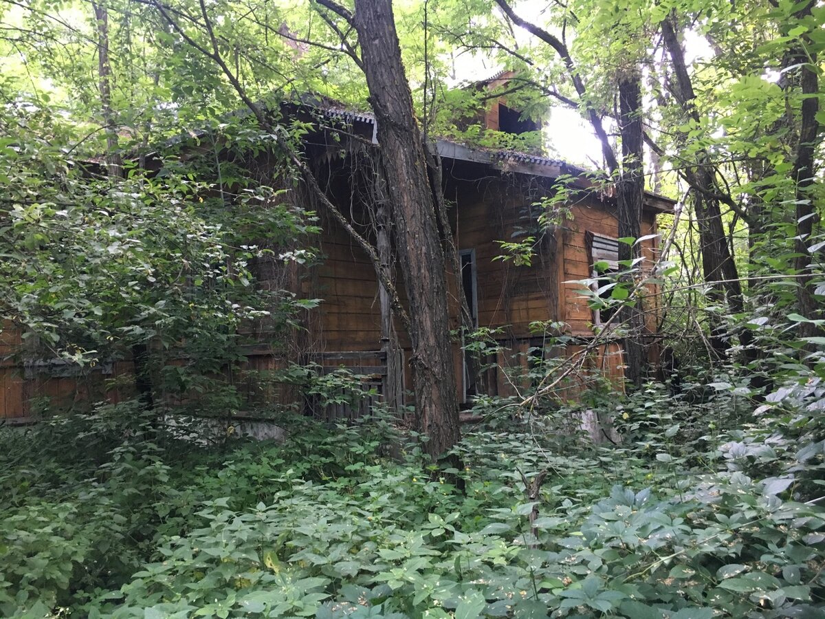 Странный дом среди Припяти в Чернобыльской зоне отчуждения. Фото