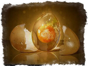 Невозможно отследить, когда и где люди впервые стали использовать яйцо как элемент гадания, но уже с глубокой древности его активно используют в разнообразных ритуалах.

Например, во многих странах Европы распространен ритуал, в котором сырое яйцо закапывают у порога дома, таким образом, защищая жилище от злых духов.  Также, его используют как защиту от молнии, перекинув его через крышу дома.
В древности их, зачастую, применяли с целью получения информации о ребенке, находящемся в утробе матери. Прорицатель катал яйцо по животу беременной женщины, а затем разбивал его в блюдце. Однородный желток указывал на одного ребенка, раздвоенный – на рождение близнецов, а кровь в желтке считалась плохим признаком и указывала на трудные роды.