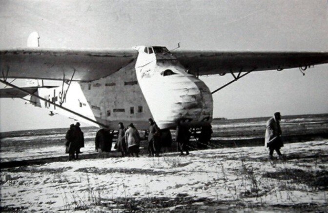 Транспортный планер "Мессершмитт Ме.321" на Восточном фронте в 1943 г.