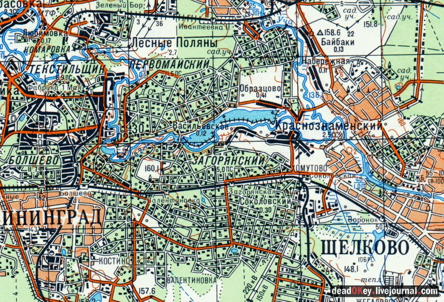 Карта щелковского района московской области с деревнями