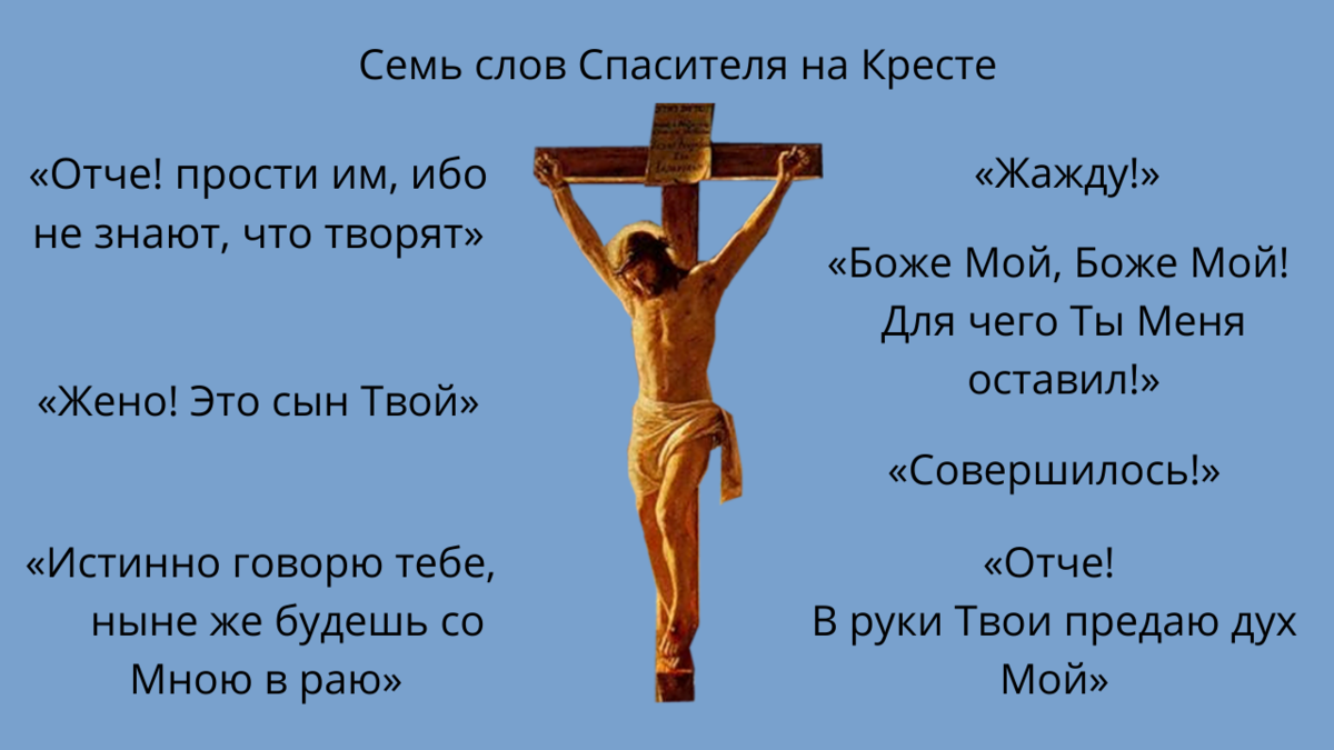 Семь слов спасителя на кресте. Семь слов спасителя на кресте