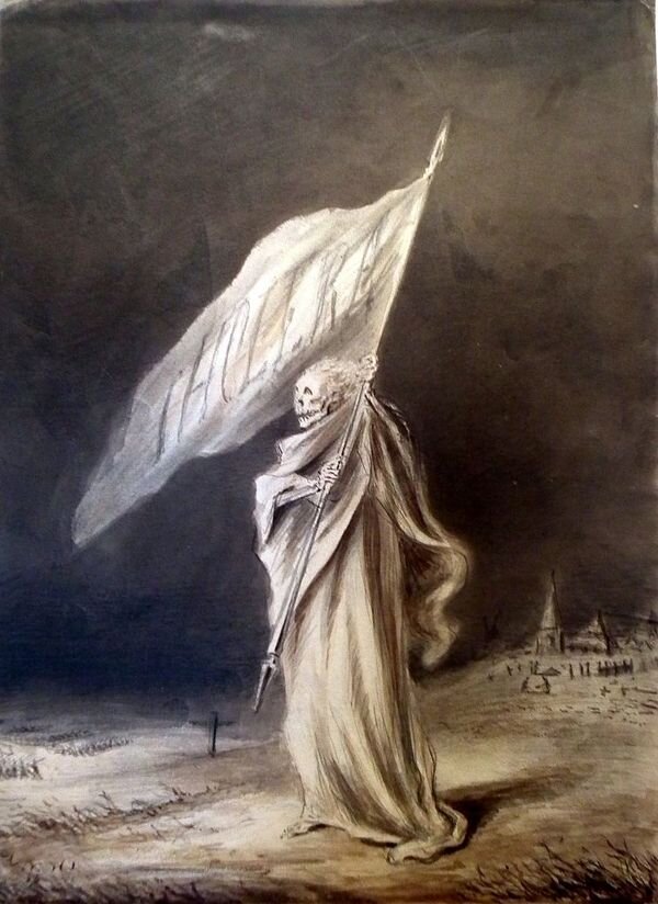 Изображение холеры, Германия, XIX век