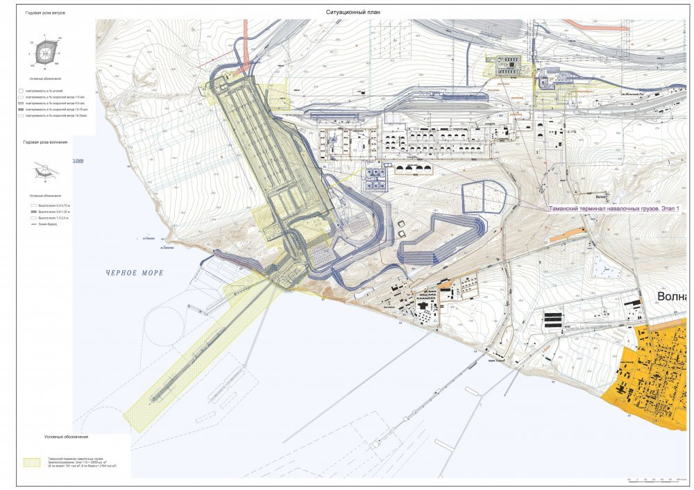 Схема морского порта тамань