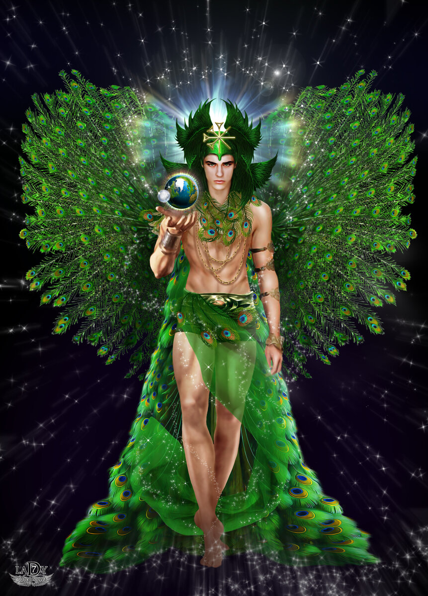 Мелек Таус. Рисунки худ. Lady 7 Archangels (artstation.com)