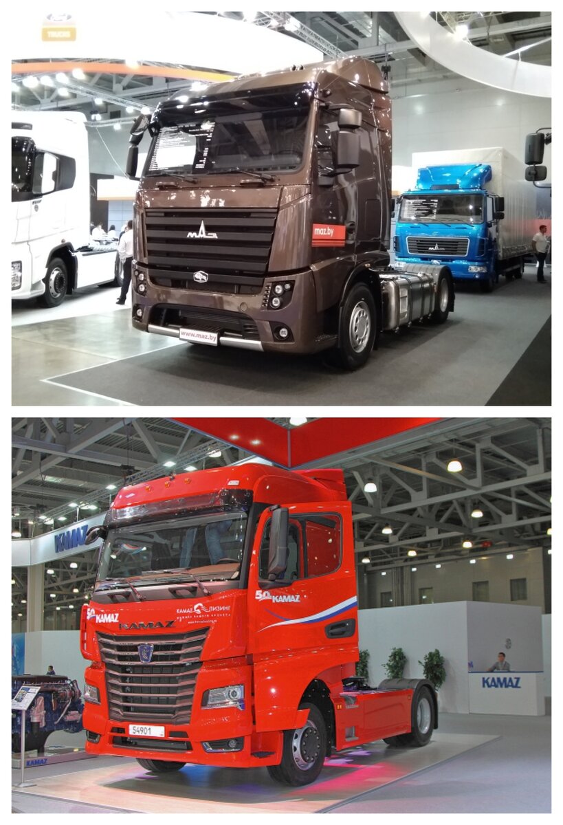 МАЗ-5440М9 и КАМАЗ-54901