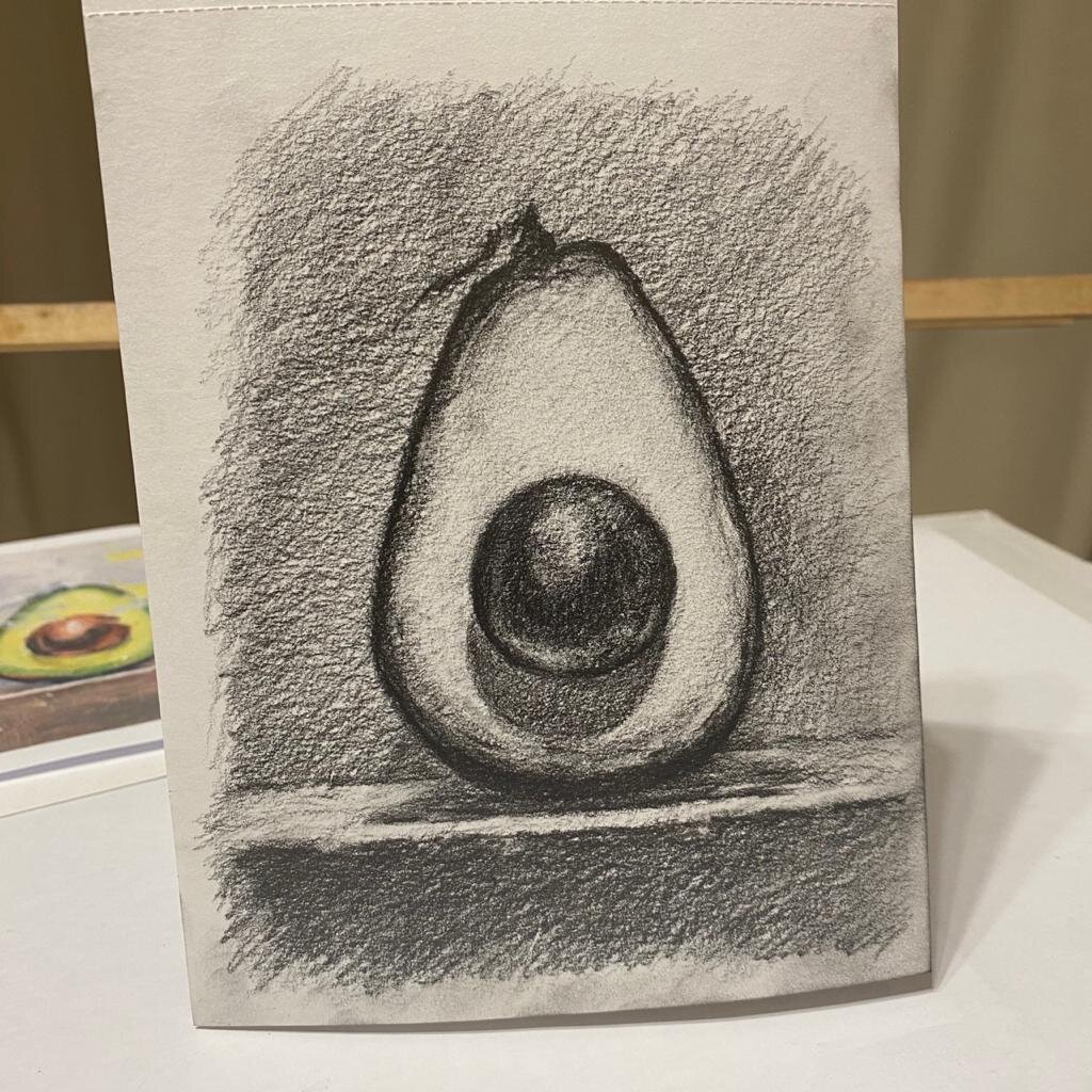 Авокадо рисунок карандашом простым