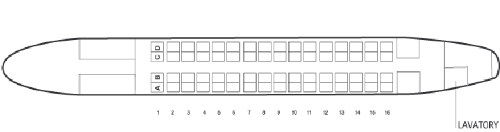 Atr 72 схема мест в самолете