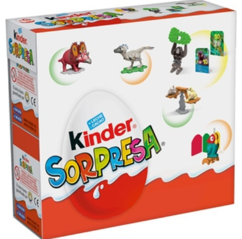 Коробка на 6 Kinder Sorpresa со сборкой.