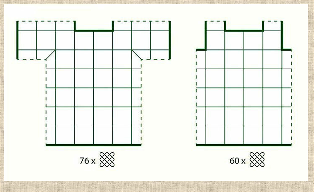 Схема кардигана из квадратов
