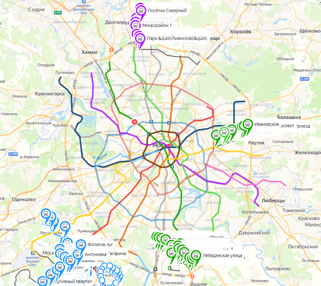 Карта с общественным транспортом москва онлайн