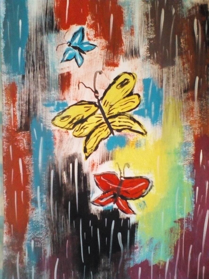 "Бабочки под дождём" Автор Лев Аверьянеков.