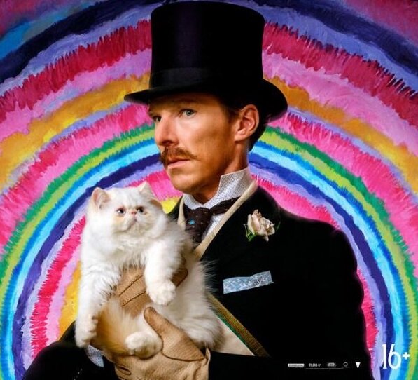 афиша фильма "Кошачьи миры Луиса Уэйна".