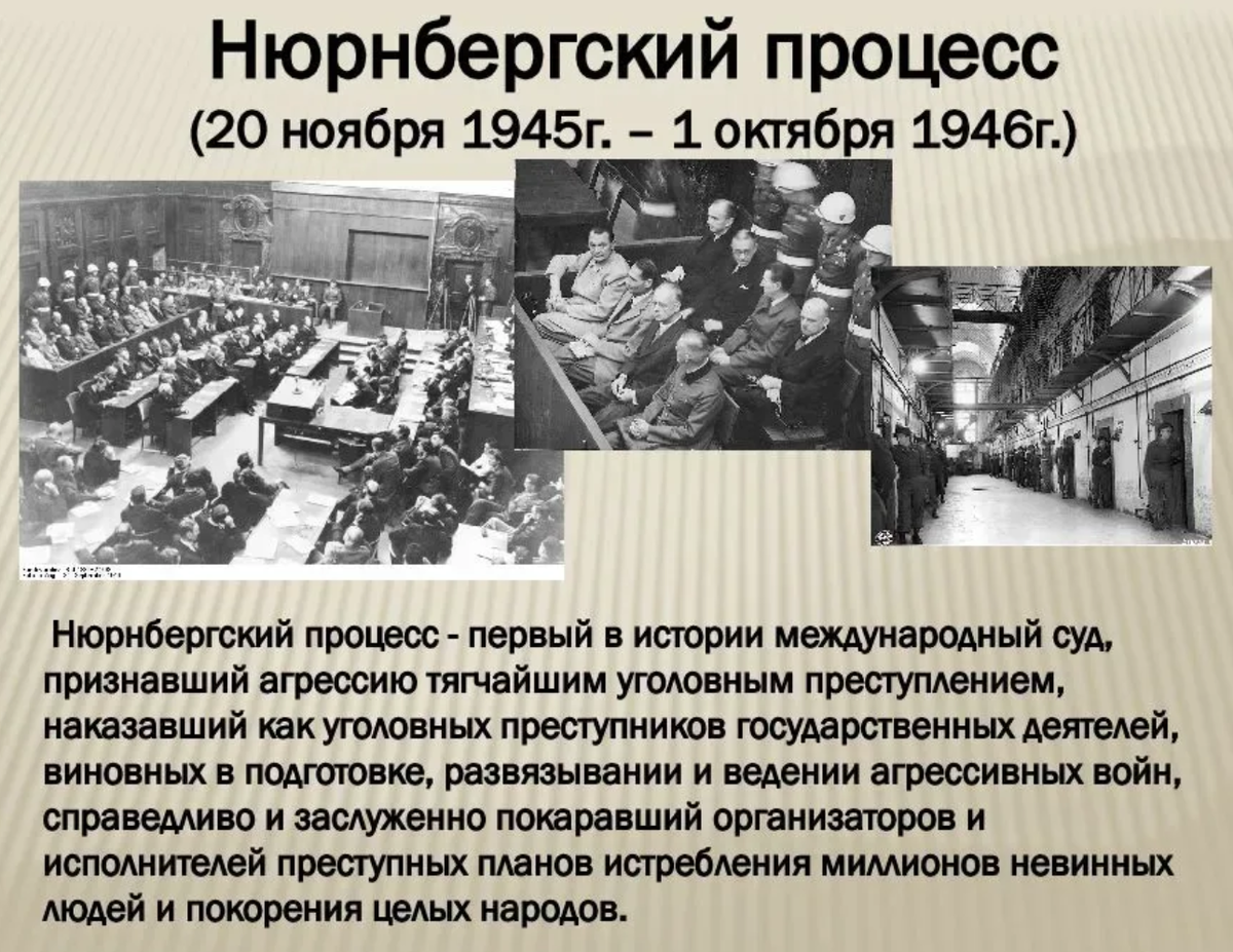 Нюрнбергский процесс 1945-1946. Нюрнбергский процесс 20 ноября 1945. Нюрнбергский процесс (20 ноября 1945г. – 1 Октября 1946г.). Нюрнбергский процесс 1945 итоги.