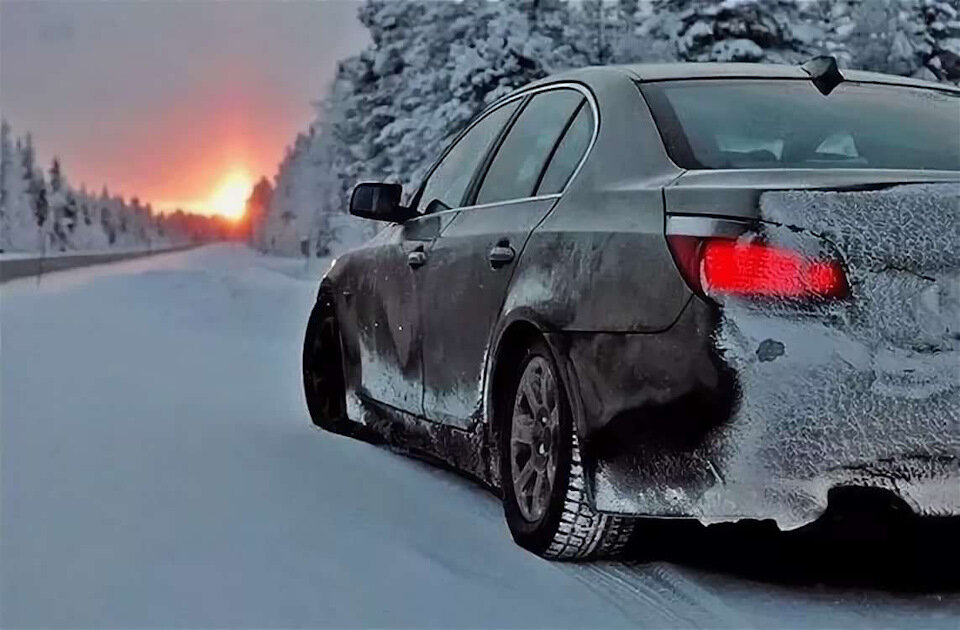 bmw e60 snow