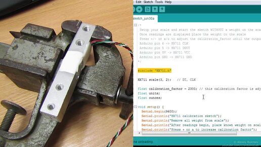 Весы на arduino и калибровка тензодатчика с HX711