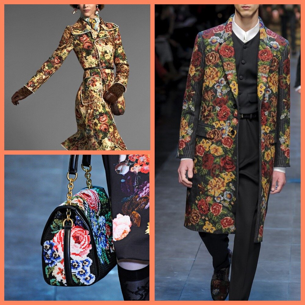 Гобелен в коллекциях Dolce&Gabbana и Fendi
