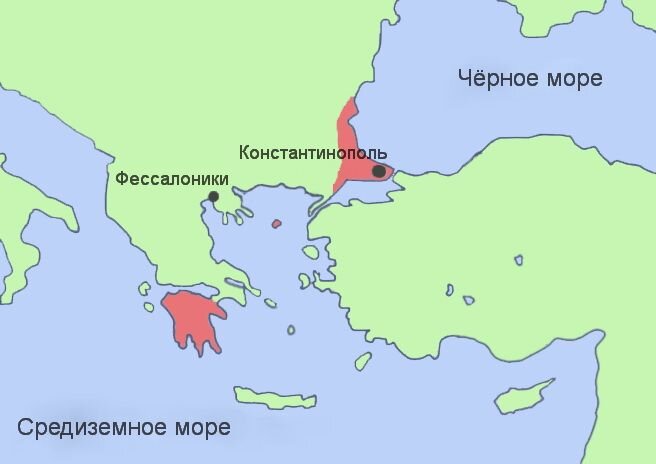 ТЕРРИТОРИИ ВИЗАНТИЙСКОЙ ИМПЕРИИ К 15 ВЕКУ