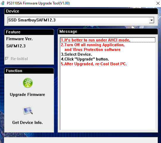 Рис. 2. Прошивка SAFM12.3