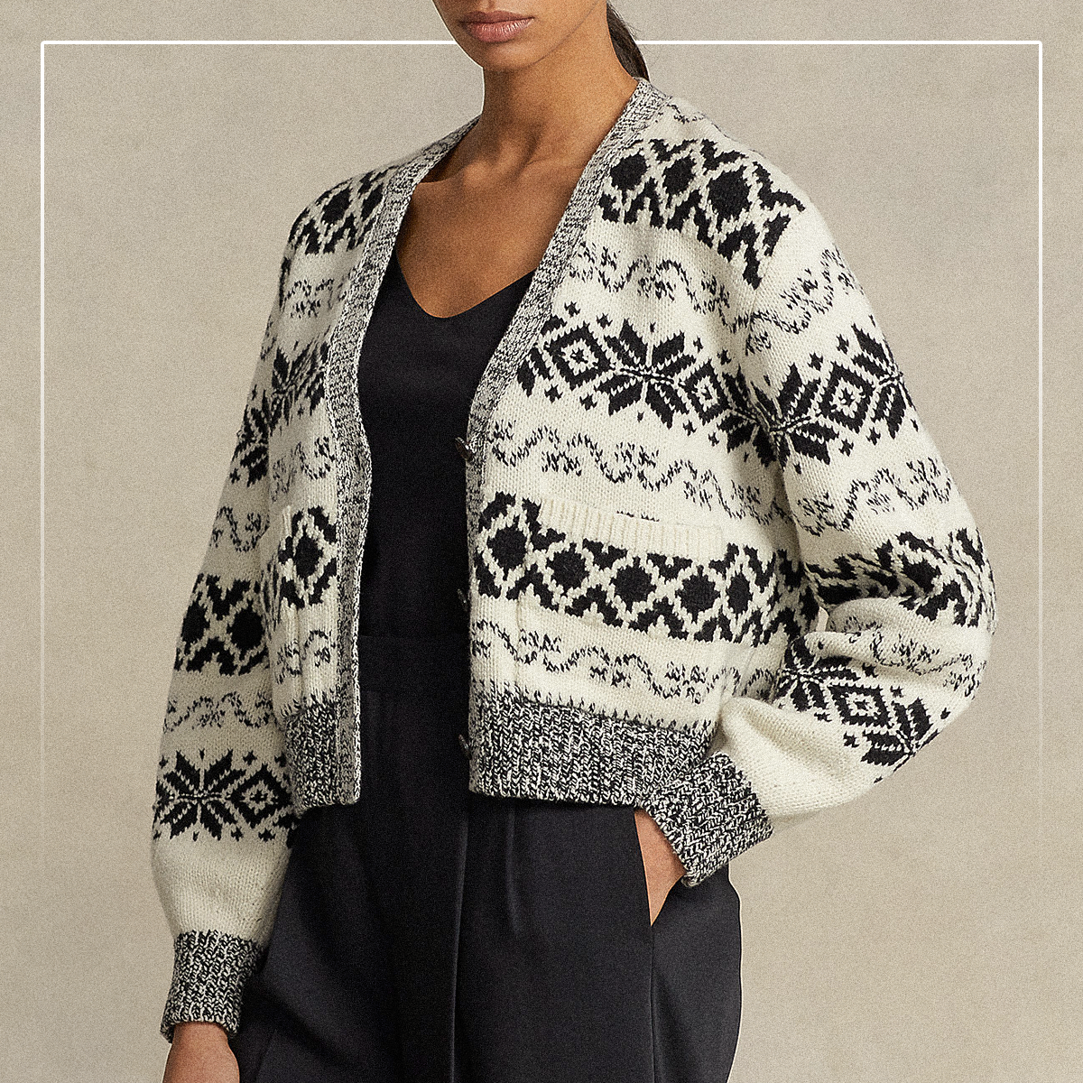 Черно-белый жакет от Ральфа Лорена