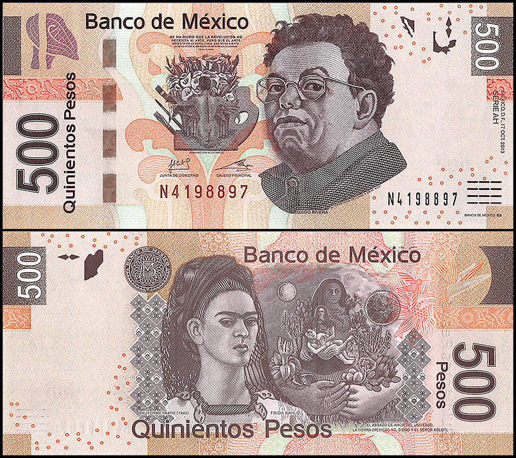 Мексиканские песо в доллары. 500 Песо Мексика 2010. Купюры Мексики. Мексиканские банкноты. Мексиканское песо банкноты.