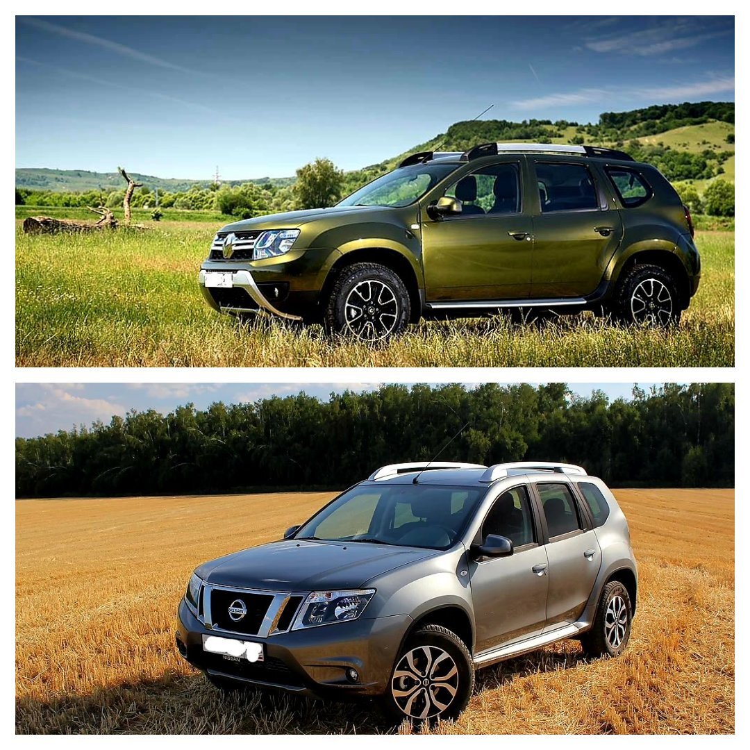 Renault Duster и Nissan Terrano вид спереди