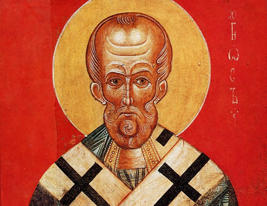 Свт.Николай. Новгород. Конец XIII - XIV в. Фрагмент Православие.ру