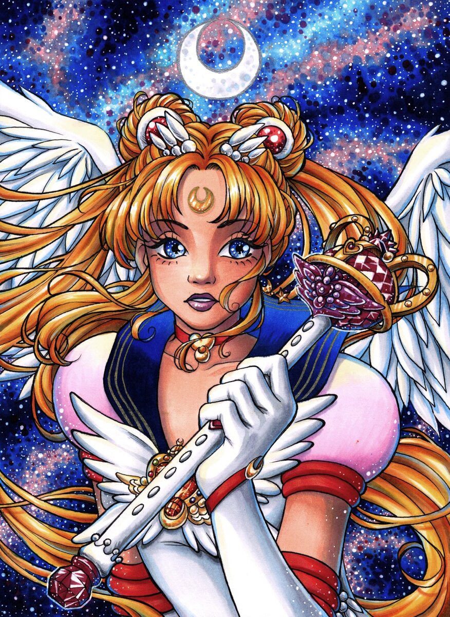 Sailor Moon из одноименного японского аниме. Арт художницы An-Chan aka Niko.